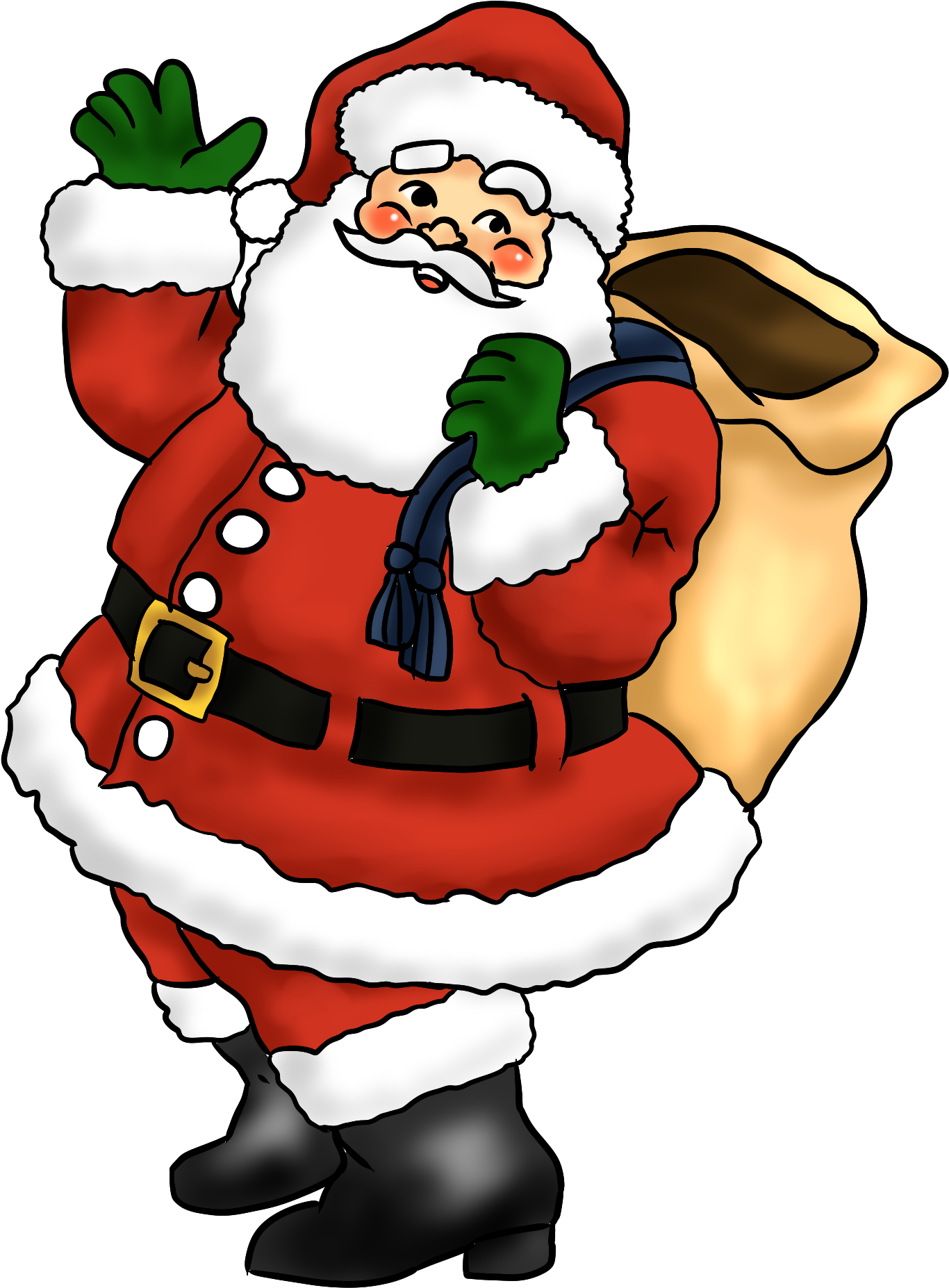Free Icons Png - Santa Claus Transparent Background Clipart (2000x2000), Png Download