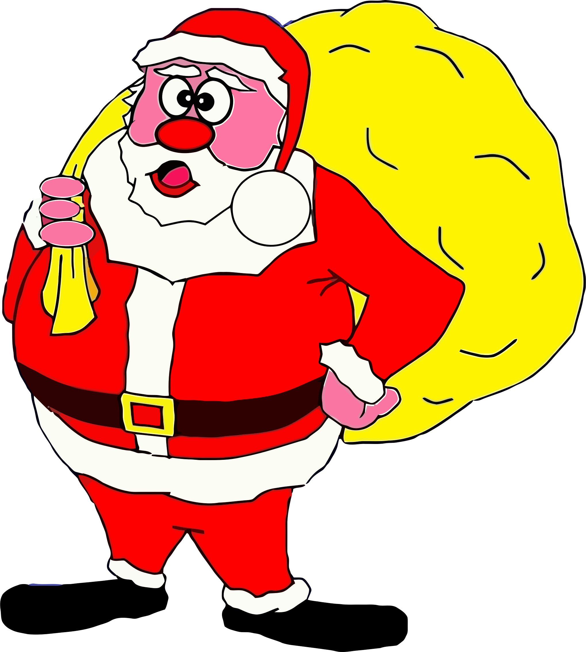 This Free Icons Png Design Of Comic Santa Claus Clipart (2038x2266), Png Download