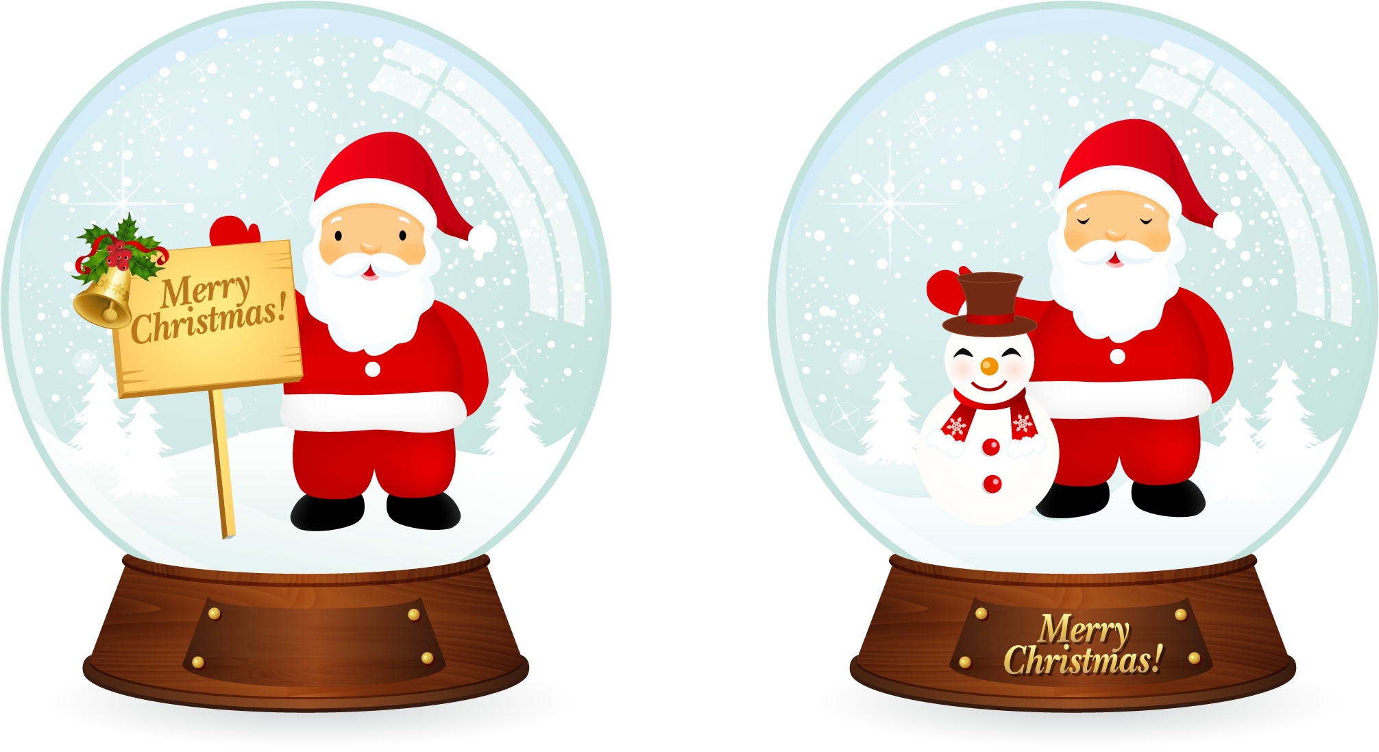 Free Vector Vector Santa Christmas Snowballs - Merry Christmas Dp For Whatsapp Clipart (2012x1097), Png Download