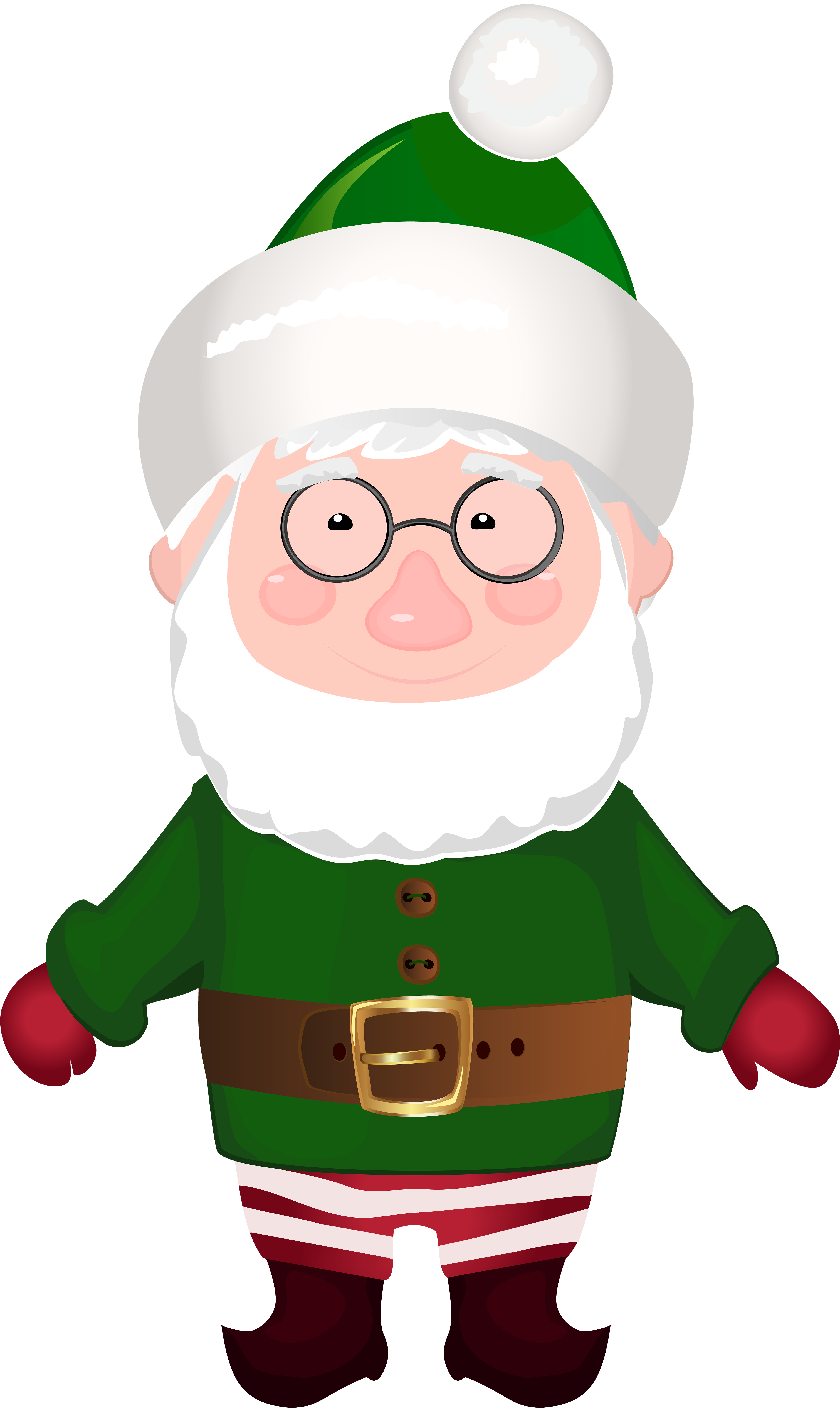 Dwarf Santa Claus Helper Transparent Png Clip Art Image - Green Santa Claus Png (4775x8000), Png Download