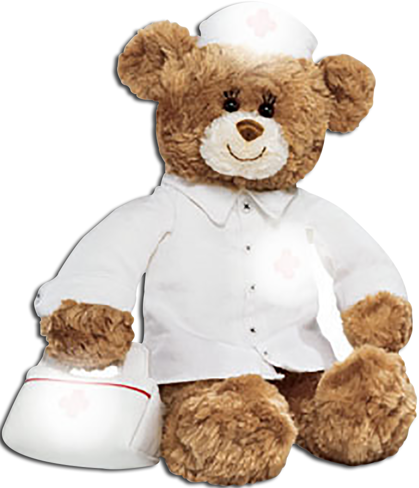 Gund Plush Doctor And Nurse Teddy Bears - Doctor And Nurse Teddy Bears Clipart (859x1000), Png Download