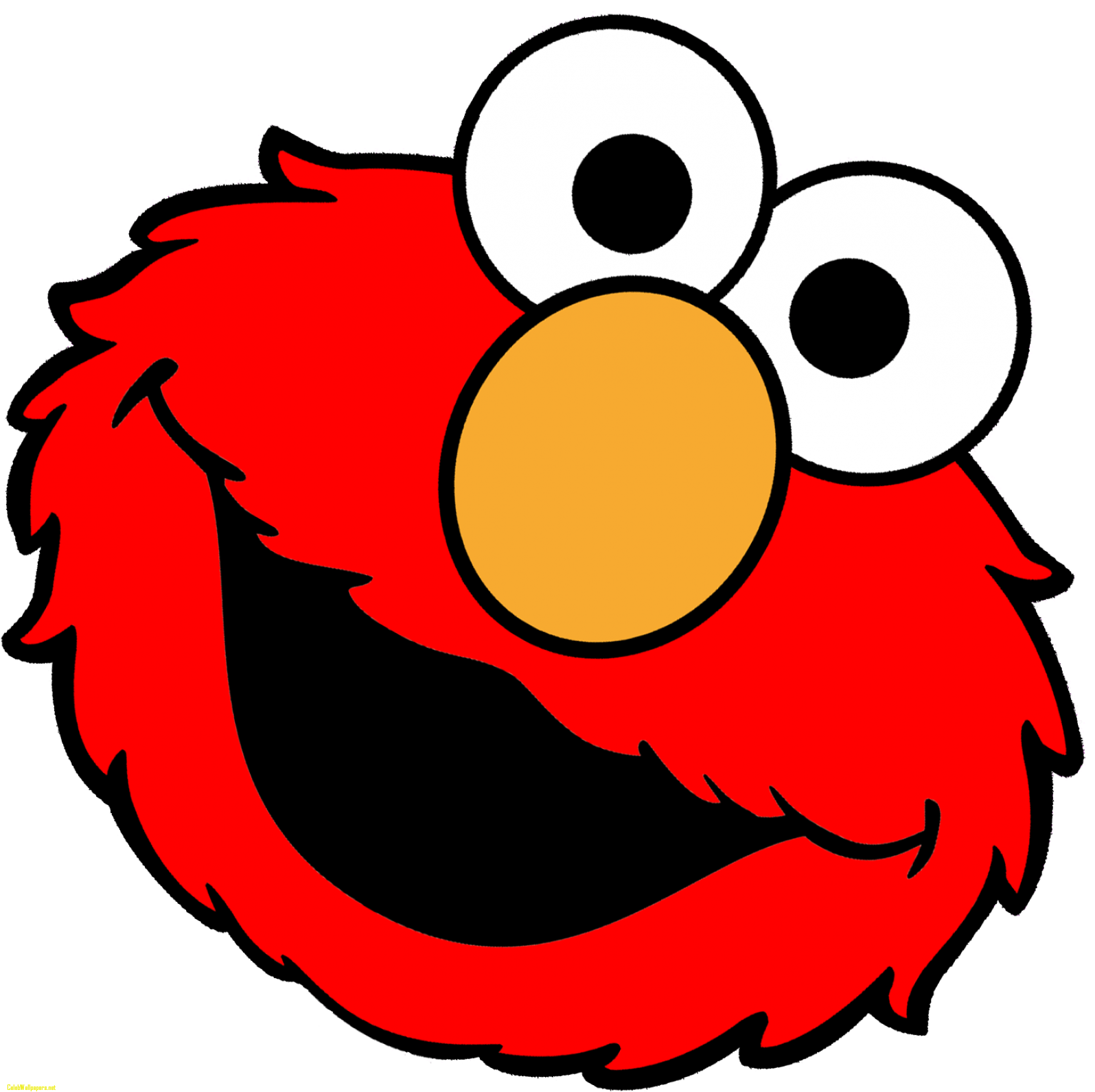Sesame Street Elmo Png - Sesame Street Elmo Face Clipart (1466x1470), Png Download
