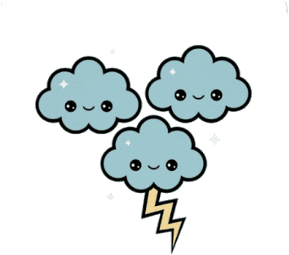 Cloud Clipart Kawaii - Cute Cloud - Png Download (1024x1024), Png Download