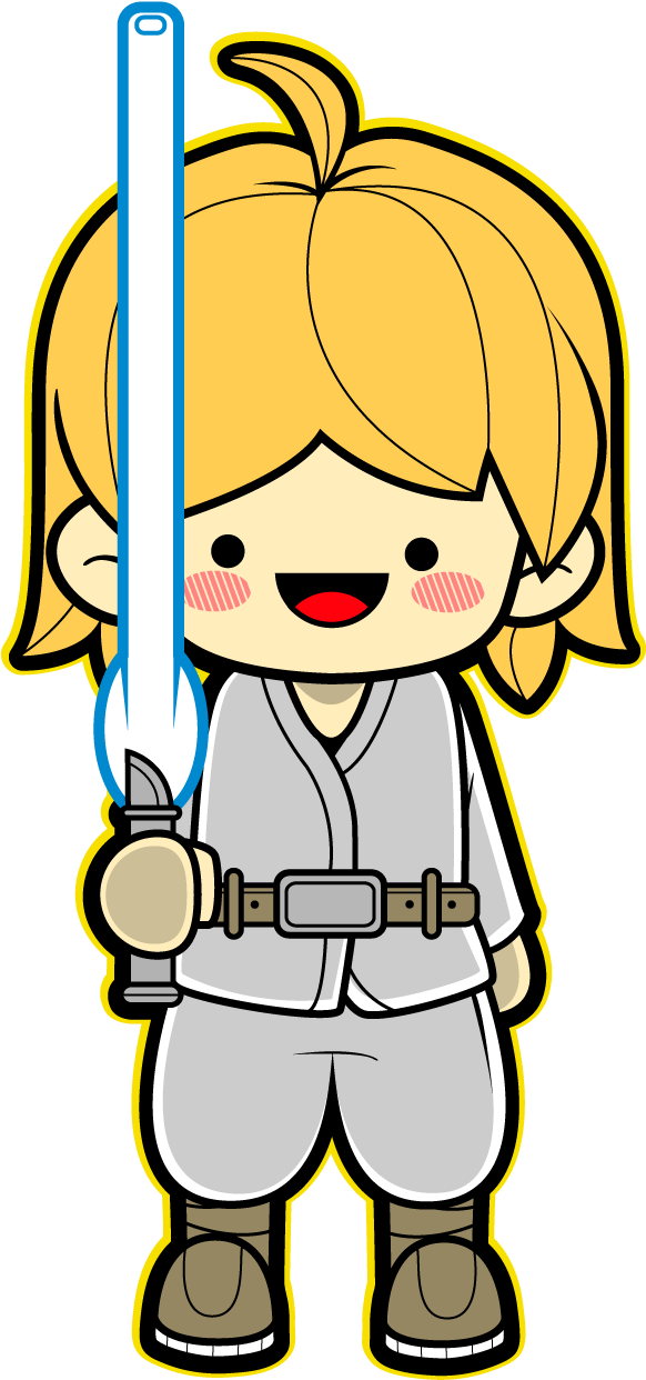 Star Wars Kawaii Saga - Como Desenhar O Star Wars Clipart (582x1242), Png Download