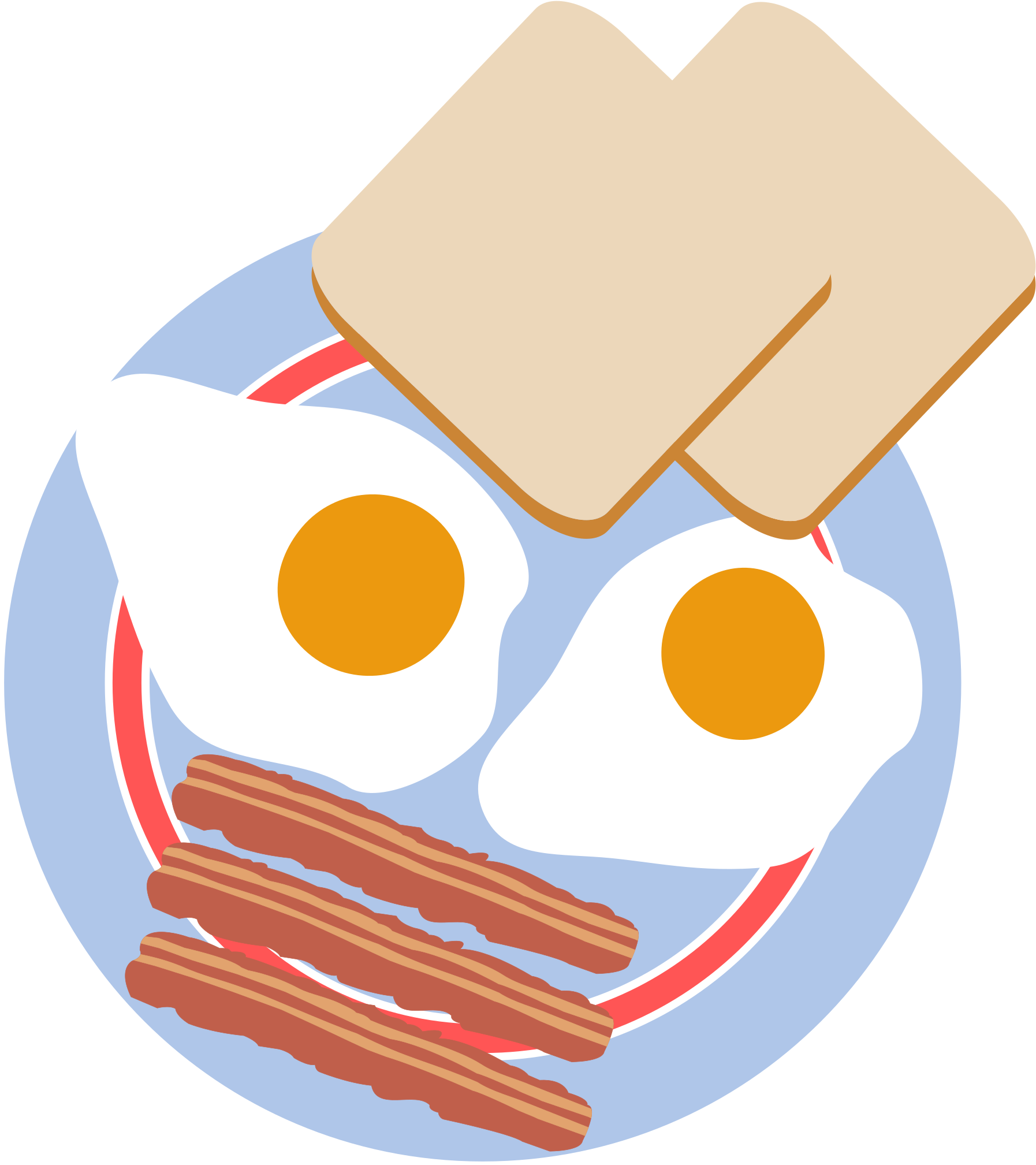 Svg Stock Bull S Eye With Toast Medium Image - Breakfast Clipart (744x800), Png Download