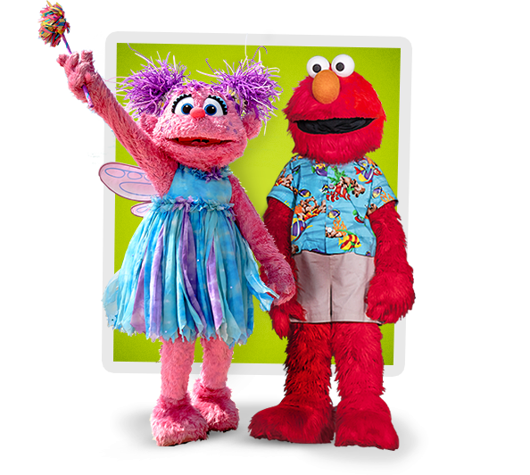 Surprise Tea Time With Abby Cadabby & Elmo - Cartoon Clipart (594x532), Png Download