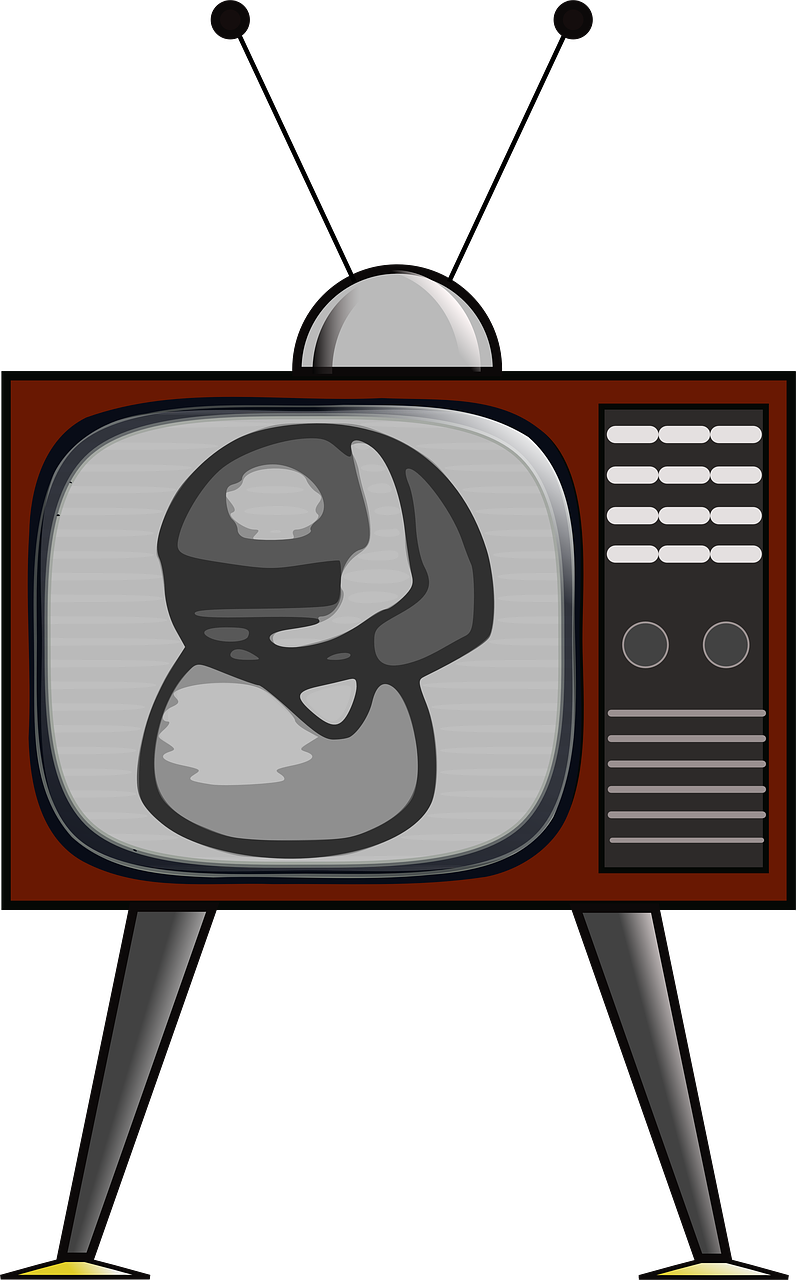 Antenna Clipart Old Tv - Tv Tegning - Png Download (448x720), Png Download