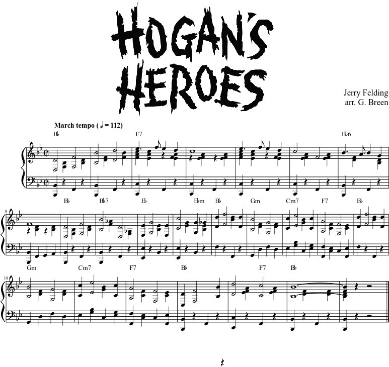 Hogans Heroes March Hogans Heroes, Old Tv Shows, Movies - Ponchielli Dance Of The Hours Clipart (850x1100), Png Download