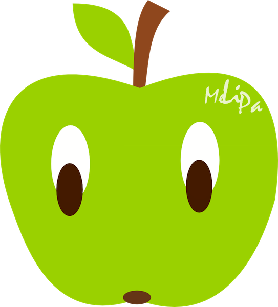 Clipart Info - Kawaii Apple Png Transparent Png (543x600), Png Download