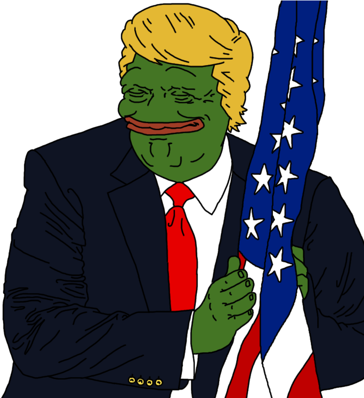 Geotus's Face After Firing Off That Scorching Tweet - Donald Trump Pepe Flag Clipart (800x800), Png Download