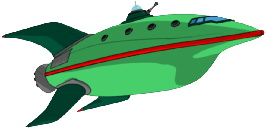 Futurama Ship - Planet Express Ship Png Clipart (1000x750), Png Download