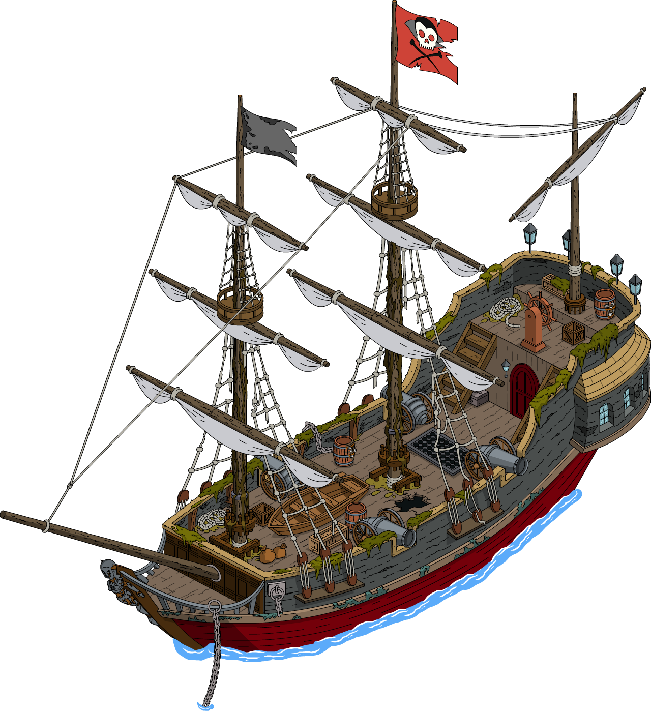 Cursed Ship - Flying P-liner Clipart (1280x1398), Png Download