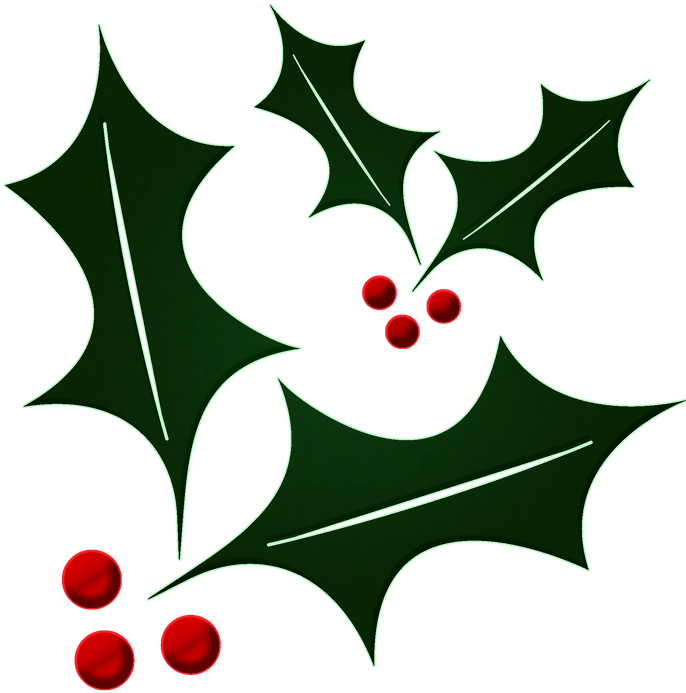 Holly Leaf Png - Christmas Day Clipart (720x720), Png Download