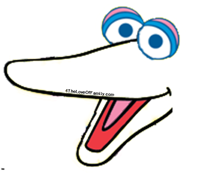 Mouth Clipart Elmo - Big Bird Sesame Street Face - Png Download (675x675), Png Download