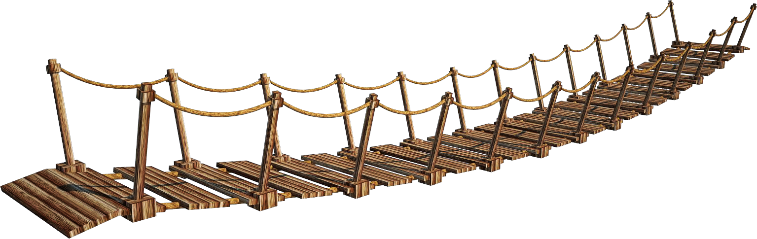 Bridge Png Image - Wooden Bridge Png Clipart (1024x324), Png Download