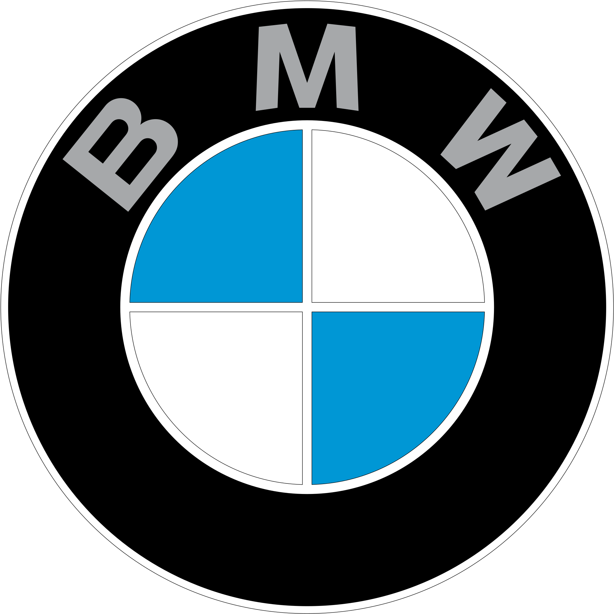 Bmw 01 Logo Png Transparent - Bmw Logo Clipart (2400x2400), Png Download