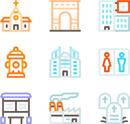 City Elements Clipart (600x564), Png Download