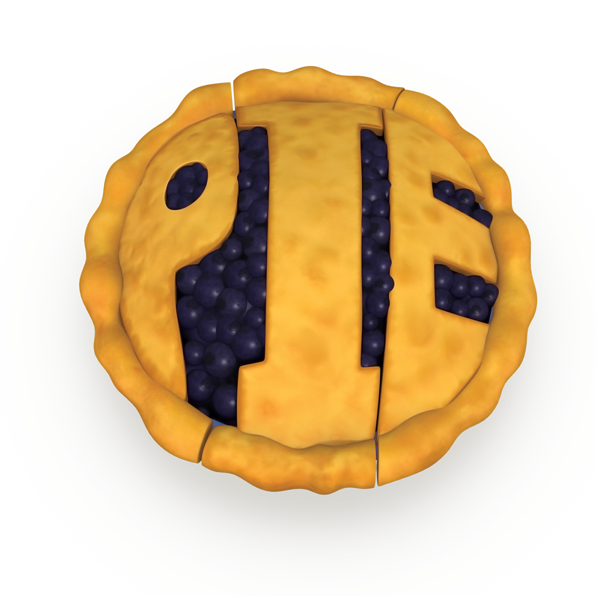 Pie - Pie Word Clipart (1200x1200), Png Download