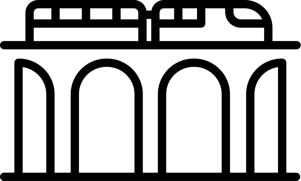 Png File Svg - Train Bridge Icon Png Clipart (981x592), Png Download
