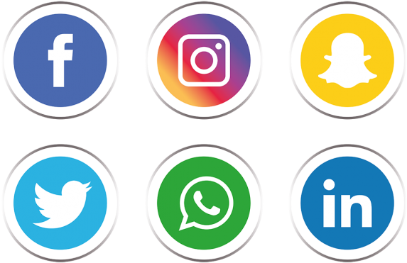 Png Social Media Icons - Transparent Background Social Media Icons Png Clipart (640x640), Png Download