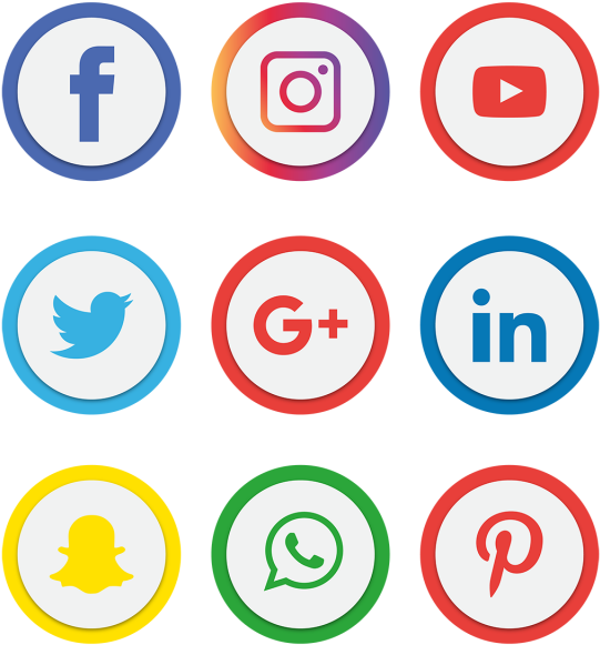 Social Media Icons Set Transparent Social Media Icon Png Clipart Large Size Png Image Pikpng