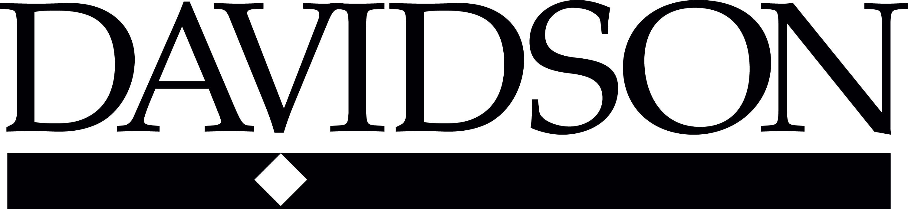 Davidson College Logo With Black Type With Black Bar Clipart Large