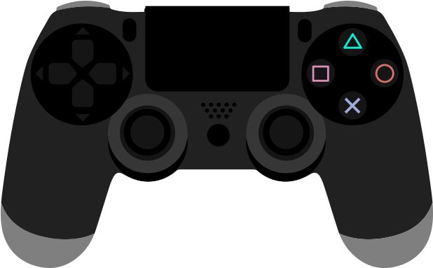 Ps4 Controller Png Graphic Cave - Game Controller Clipart (1200x628), Png Download