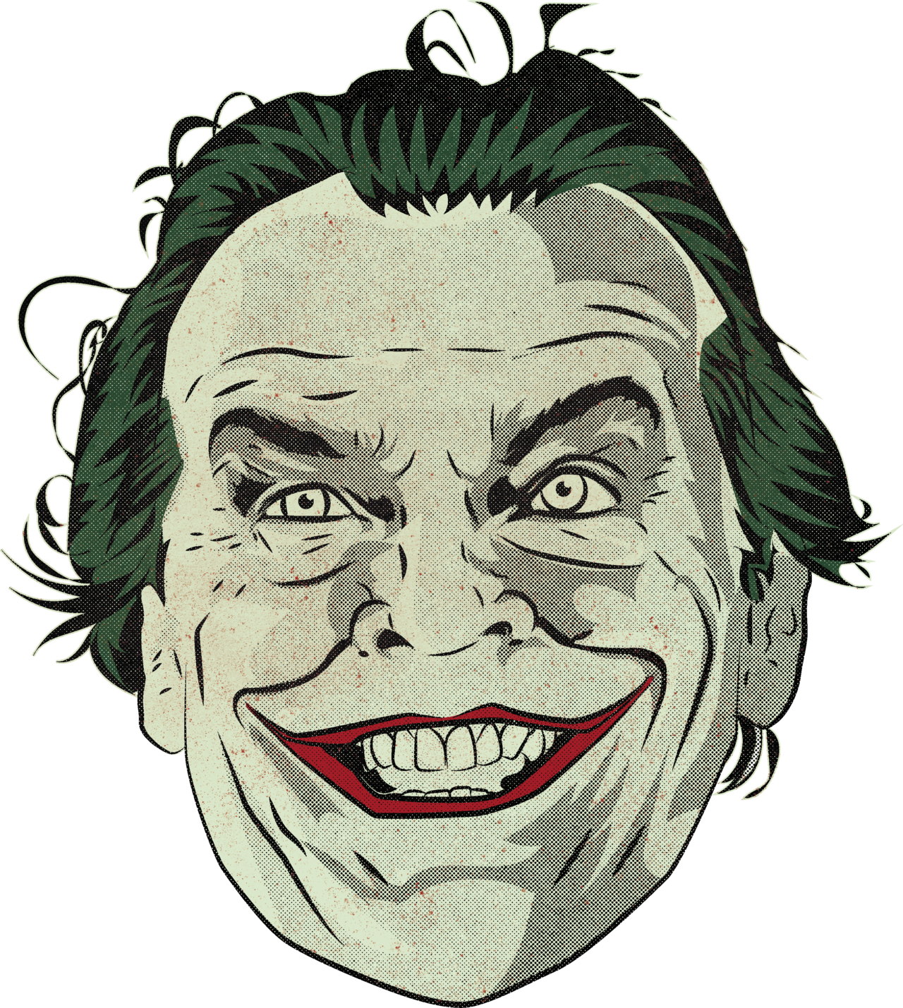 Joker Nicholson Sketch - Illustration Clipart (1280x1429), Png Download