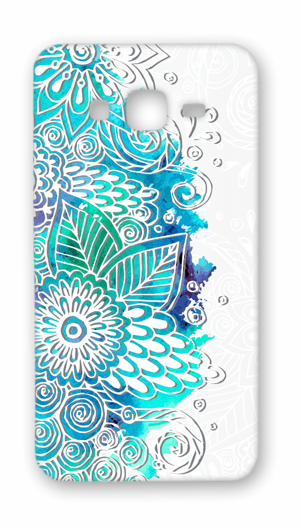 Blue Watercolor Flowers White Background - Vector Background Watercolor Flower Clipart (600x1050), Png Download