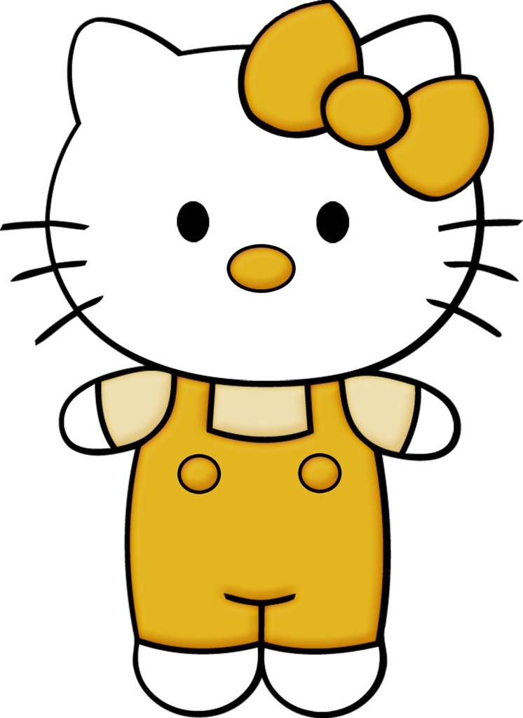 B *✿* Cute Clipart, Felt Patterns, Hello Kitty, Cats - Hello Kitty Simple Drawing - Png Download (746x1024), Png Download