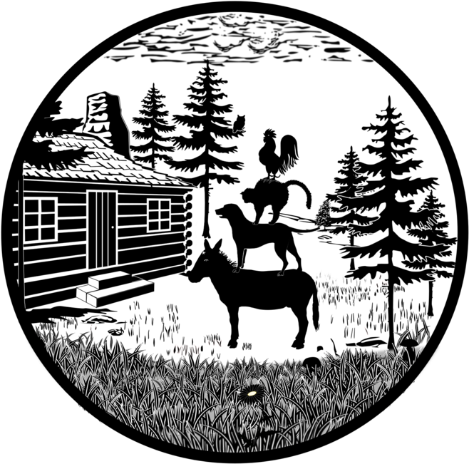 Town Musicians Of Bremen Freifunk Bremen Watercolor - Musicians Of Bremen Black And White Clipart (1061x750), Png Download