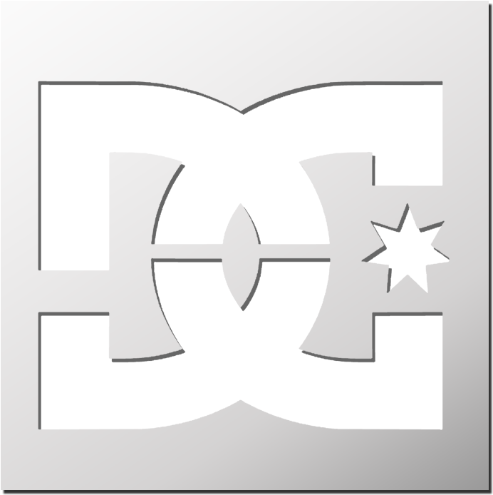 Pochoir Logo Dc Shoes - Pochoir Marque De Skate Clipart (800x800), Png Download