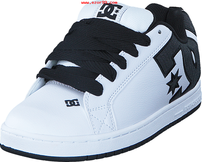 Dc Shoes Men Court Graffik Se White/charcoal Men-w7g2f - Skate Shoe Clipart (705x564), Png Download