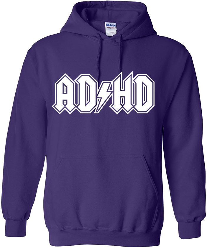 Download Adhd Acdc Logo Hoodie - Hoodie Clipart Png Download - PikPng