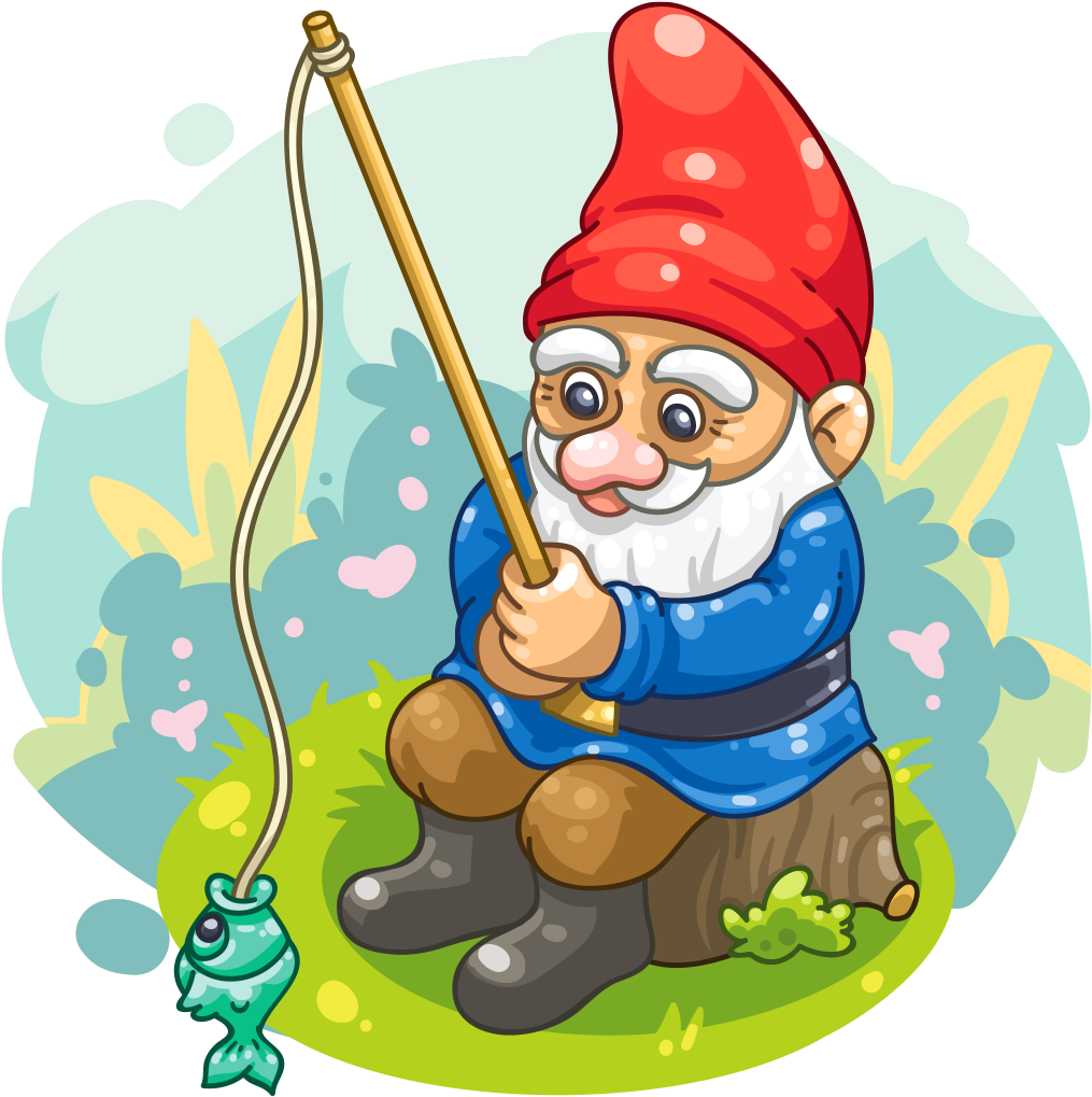 Garden Gnome - Cartoon Clipart (1024x1024), Png Download
