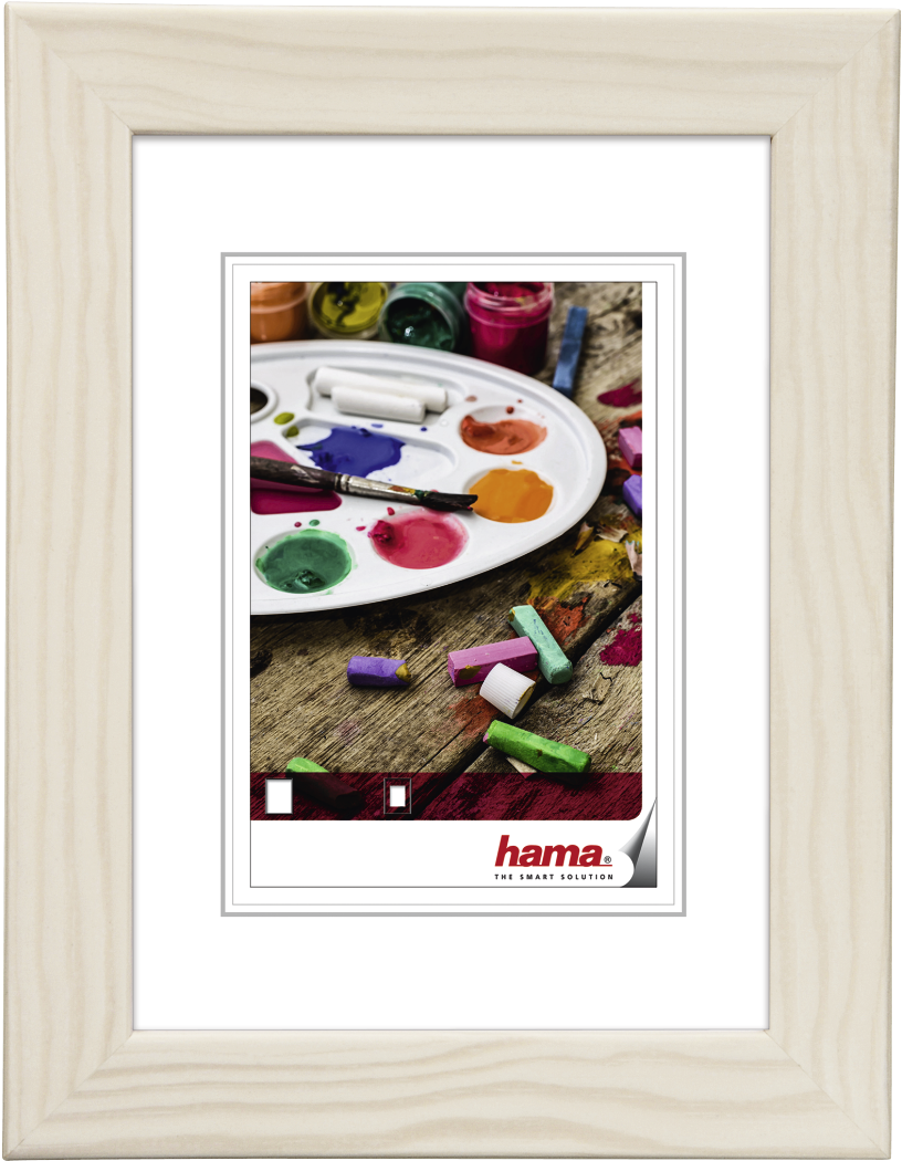 Hama "riga" Wooden Frame, White, 20 X 30 Cm - Fotolijst Hout Met Zilver Clipart (1100x1100), Png Download