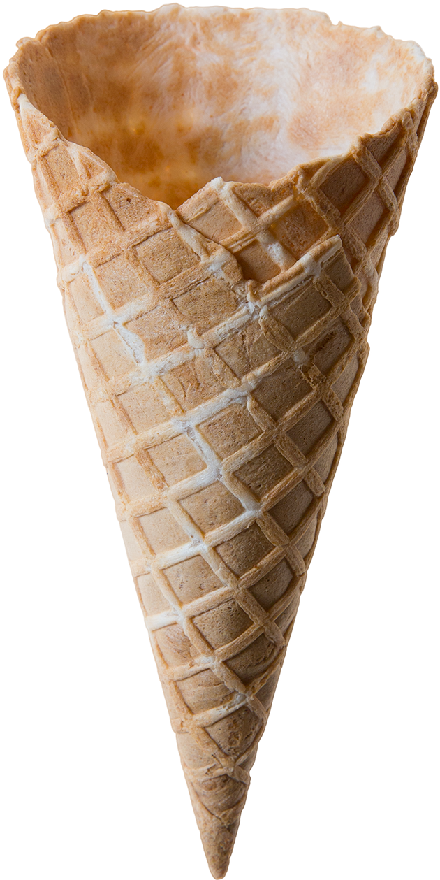 Medium Waffle Cone - Ice Cream Cone Clipart (630x1259), Png Download