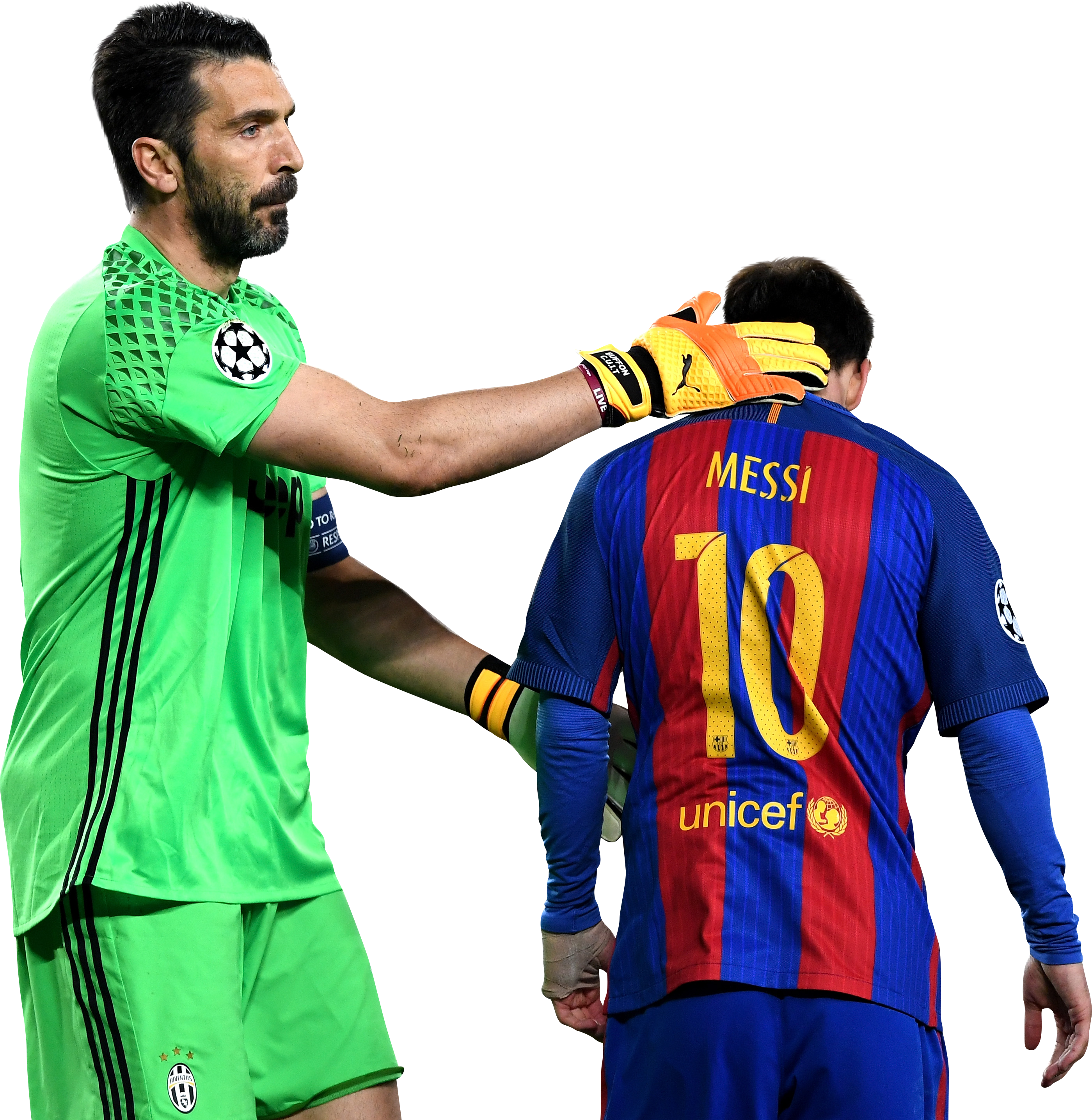 Gianluigi Buffon & Lionel Messi Render Clipart (2799x2872), Png Download
