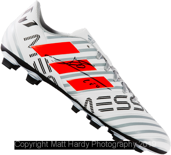 Lionel Messi Signed Boot - Ski Binding Clipart (650x665), Png Download