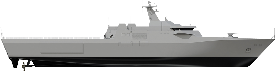 The Enforcer Philosophy Guarantees A Flexible Arrangement - Future Damen Navy Ship Clipart (1300x575), Png Download