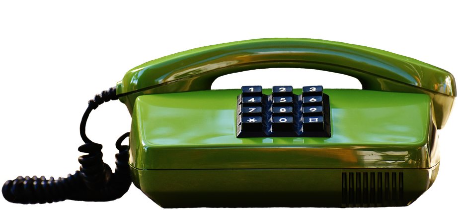 Phone Eighties Old Green Keys Communication - Old Green Phone Png Clipart (960x458), Png Download