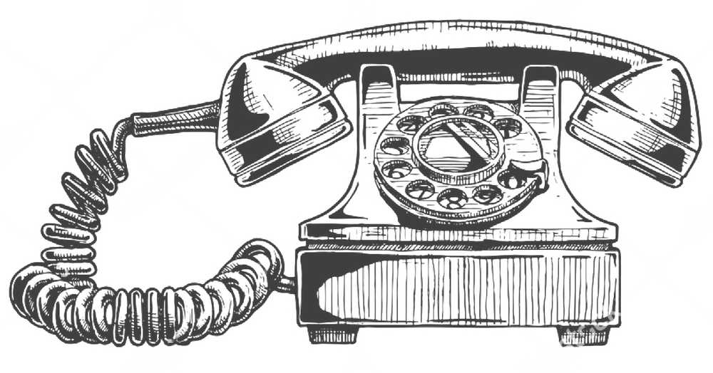 Bond Contact Ⓒ - Evolution Of Telephone Drawing Clipart (1000x524), Png Download