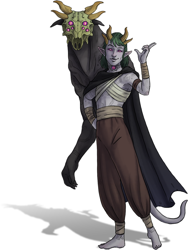 Art Invi Demon - Illustration Clipart (839x1080), Png Download