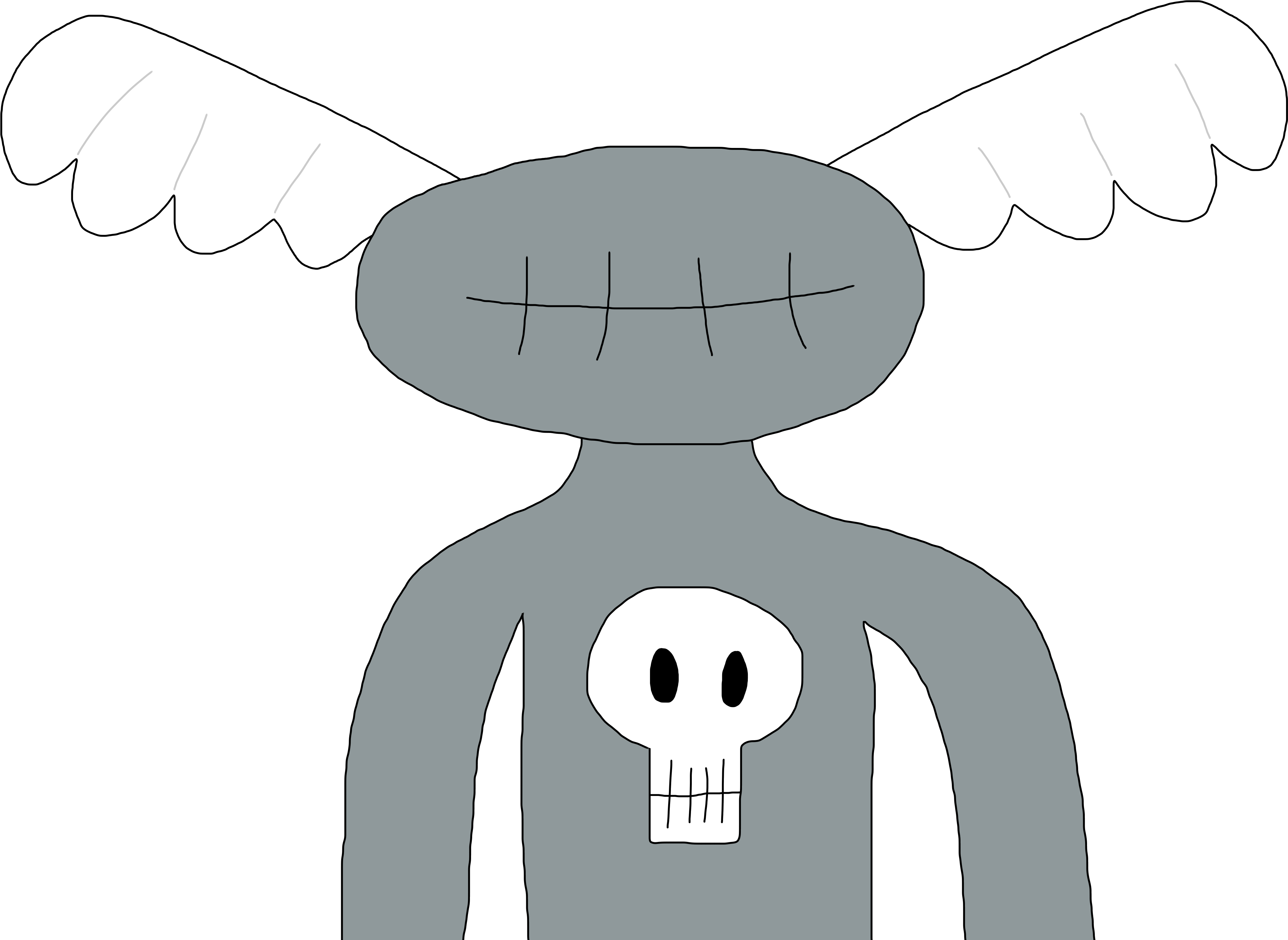 The Wing Eared Knight Armor Man - Cartoon Clipart (4621x3374), Png Download