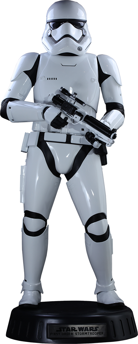 First Order Stormtrooper - Life Size First Order Stormtrooper Statue Clipart (480x1194), Png Download