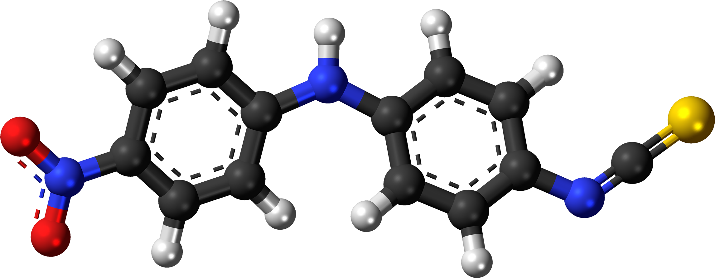 Amoscanate 3d Balls - Ocrelizumab Molecule Clipart (2401x1000), Png Download