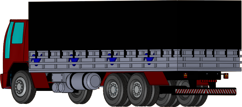 Load In 3d Viewer Uploaded By Anonymous - Trailer Truck Clipart (837x373), Png Download