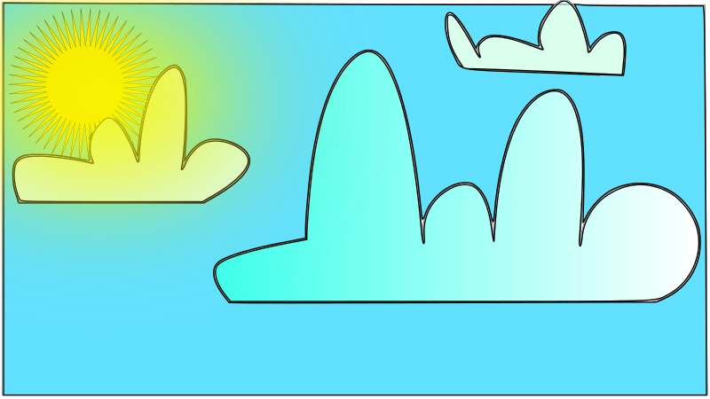 Clouds By Lpr577 At A Sunny Sky Clipart - Png Download (800x450), Png Download