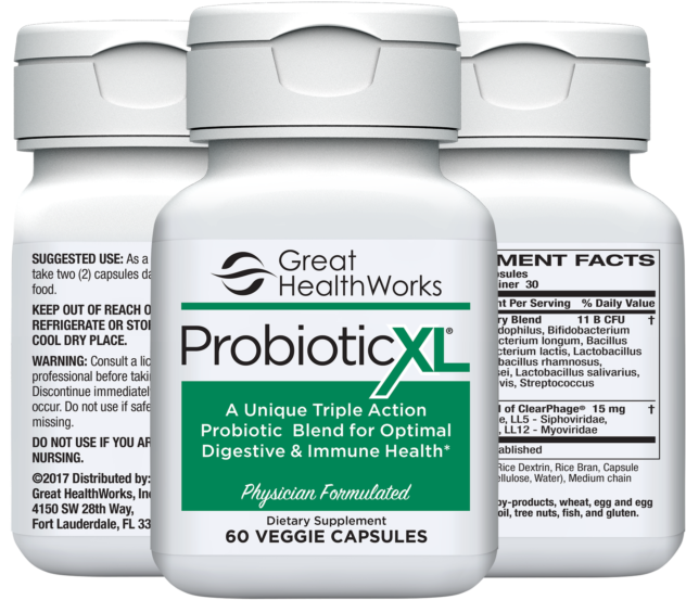 Probiotic Xl Formulated For Optimal Digestive & Immune - Probiotic Xl Clipart (640x572), Png Download