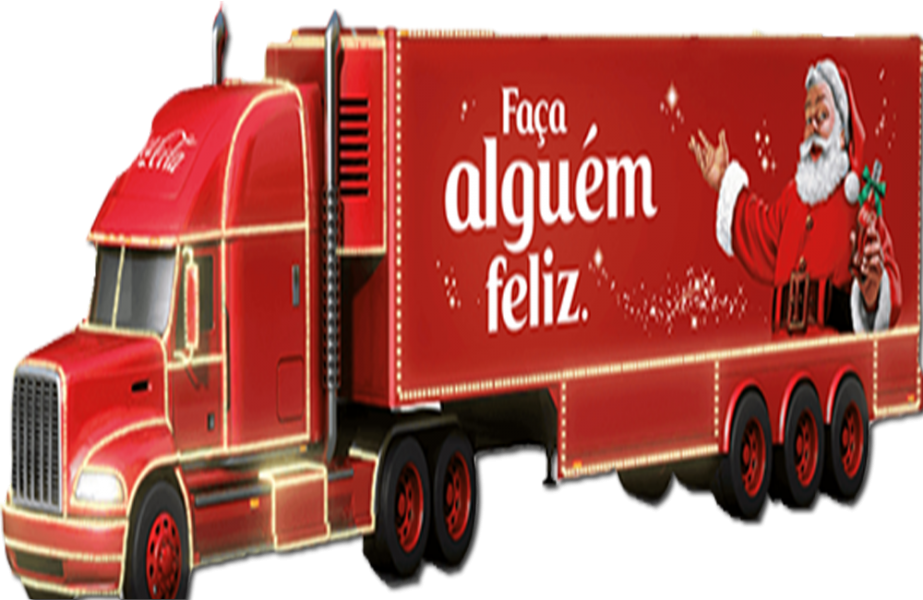 Caravana Natal - Coca Cola E Natal Em Png Clipart (923x600), Png Download
